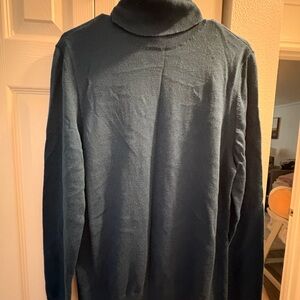 Express blue turtleneck merino wool sweater